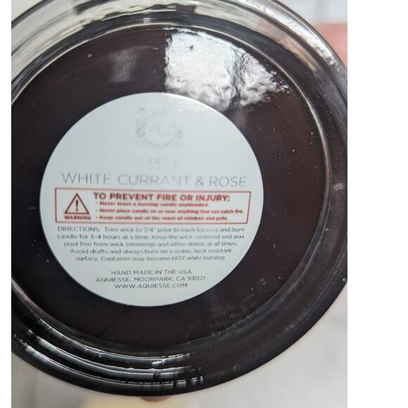 New Aquiesse 5 oz scented soy jar candle currant and rose - Picture 8 of 10